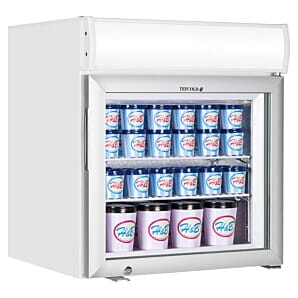 Tefcold UF50GCP Glass Single Door Display Freezer, 50 Litres
