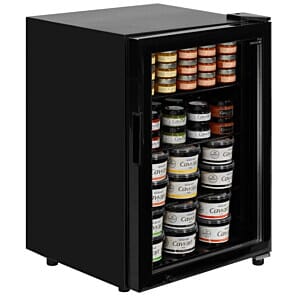 Tefcold UR90G-SUB-ZERO Single Door Black Caviar Cooler, 92 Litres