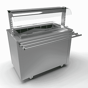 Moffat Versicarte Pro VC3RWLGTR Refrigerated Well with Open Front Gantry & Tray Rail Package, 3 x 1/1 GN