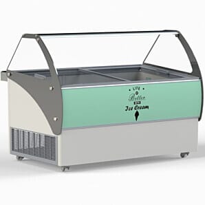 Crystal VENUSELEGANTE56 Ice Cream Display Freezer