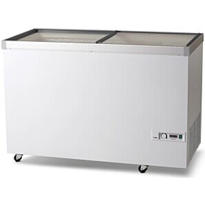 Vestfrost FKG404 Display Chest Cooler with Glass Lid, 386 Litres