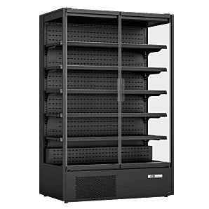 Prodis XMD1250-P-FGD-K Black Panoramic Frameless Glass Door Multideck, 1310mm