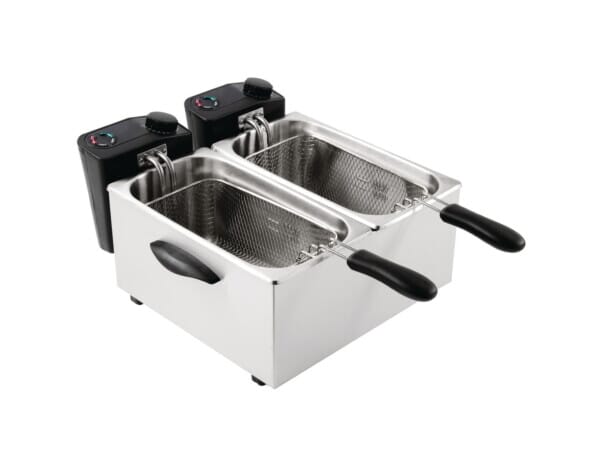 Caterlite Light Duty Twin Tank Twin Basket Electric Fryer 2x2kW - (Code ...