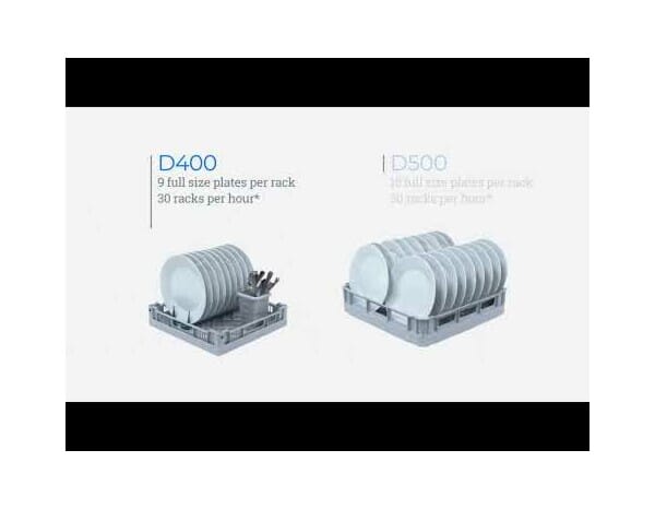 Classeq D400DUO 400mm Basket Frontloading Commercial Dishwasher,