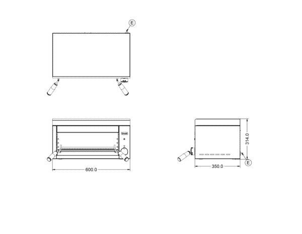 Lincat GR3 Silverlink 600 Electric Counter-top Salamander Quartz