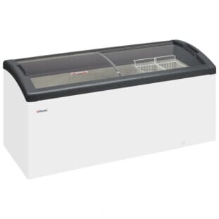 Elcold Focus 171 Sliding Curved Glass Lid Chest Freezer 484ltrs