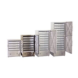 Front view of the XL FR15 Single Door Fish Fridge