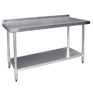 Vogue T382 Stainless Steel Prep Table w/ 600mm Upstand