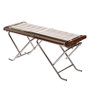 Front view of the Cinders TG160 Slimfold Twin Grill Gas/LPG Folding Barbecue, 20kW
