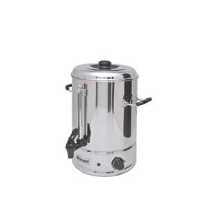 Front view of the Blizzard MF10 Manual Fill Stainless Steel Urn Water Boiler, 10 Litres
