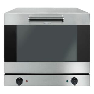 Front view of the Smeg ALFA43XUK Commercial Convection Oven