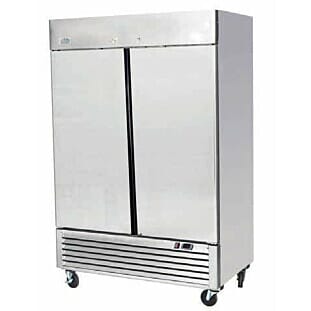 Front view of the Ice-A-Cool ICE8960 Double Door Upright Fridge, 1300 Litres
