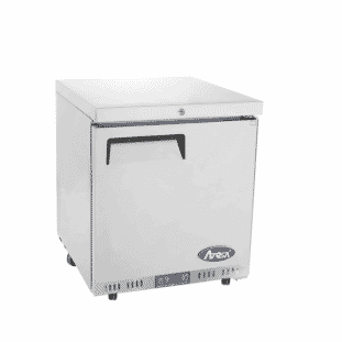 Front view of the Atosa MBC24R Cabinet Undercounter Fridge, 145 Litres
