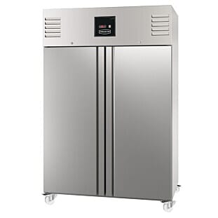 Front view of the Sterling Pro Green SNI142 Double Door Gastronorm Freezer Cabinet