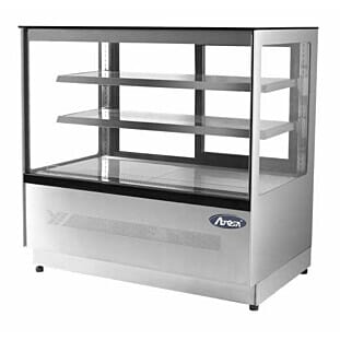 Front view of the Atosa WDF127F Heavy Duty Squared Glass Deli Counter, 1204mm
