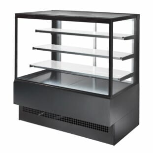 Front view of the Sterling Pro EVO-K 90-BLACK Black Patisserie Counter, 900mm
