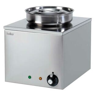 Front view of the Hallco MBM1R Electric Dry Heat Bain Marie, 0.25kW
