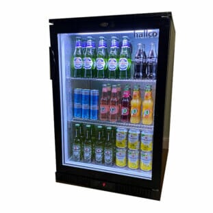 Hallco HC1BK Undercounter Hinged Single Door Bottle Cooler, 138 Litres