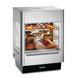 Lincat UMS50D Seal Counter-Top Upright Heated Two Doors Merchandiser 1.4kW