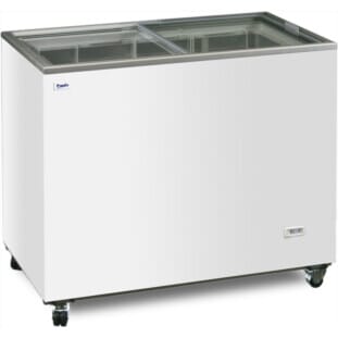 Prodis NV2 Flat Sliding Glass Lid Display Chest Freezer, 261 Litres