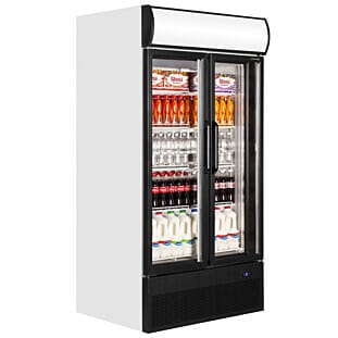 Tefcold FSC1000HP White Glass Door Merchandiser